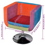 vidaXL Fauteuil avec design de patchwork Cube Tissu