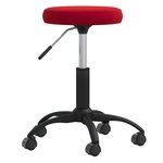 vidaXL Chaise pivotante de bureau Rouge bordeaux Velours