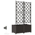 vidaXL Pots de jardin Marron 80 x 40 x 142 cm Acier