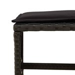 vidaXL Ensemble à manger de jardin 9Pièces coussins noir résine tressée