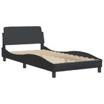 vidaXL Cadre de lit Dover noir 100x190 cm similicuir