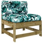 vidaXL Salon de jardin 10 Pièces avec coussins bois de pin imprégné