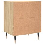 vidaXL Tables de chevet 2Pièces chêne sonoma 40x30x50cm bois d'ingénierie