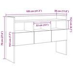 vidaXL Buffet chêne artisanal 105x30x70 cm bois d'ingénierie