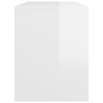 vidaXL Tabouret de toilette Blanc brillant70x35x45cm Bois d'ingénierie