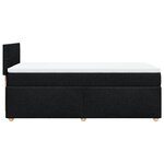 vidaXL Sommier à lattes de lit avec matelas Noir 90x200 cm Tissu