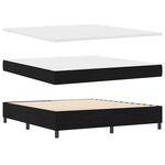 vidaXL Lit à ressort LED avec matelas Noir 180 x 200 cm tissu