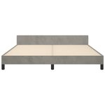 vidaXL Cadre de lit sans matelas gris clair 180x200 cm velours