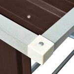 vidaXL Abri de stockage de bois Acier galvanisé 163x83x154 cm Marron