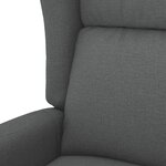 vidaXL Fauteuil Gris foncé Tissu