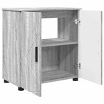 vidaXL Ensemble de mobilier de salle de bain 3 Pièces Sonoma gris