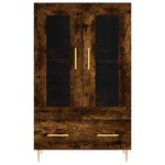 vidaXL Buffet haut chêne fumé 69 5x31x115 cm bois d'ingénierie