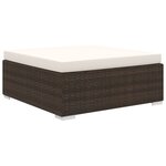 Vidaxl salon de jardin 10 pièces avec coussins résine tressée marron