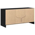 vidaXL Meuble TV avec éclairage LED en Chêne Noir  100x34x50 cm  fabriqué en bois d'ingénierie.