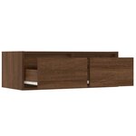 vidaXL Meuble TV avec lumières LED chêne marron 75x35 5x25 cm