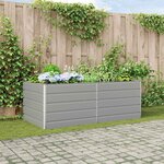 vidaXL Jardinière Gris clair 195 x 100 x 45 cm Acier galvanisé
