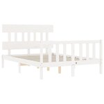 vidaXL Cadre de lit sans matelas blanc 120x200 cm bois de pin massif