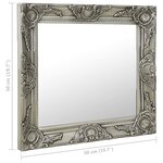 vidaXL Miroir mural style baroque 50x50 cm Argenté