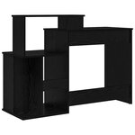 vidaXL Bureau avec Rangement Chêne noir 120.5 x 44 x 88.5 cm