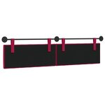 vidaXL Tête de lit suspendue Avec lumière LED Bordeaux Velours