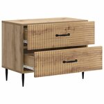 vidaXL Cabinet de chevet Chêne artisanal 62 x 34 5 x 47 5 cm