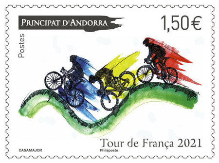 Timbre Andorre - Tour de Franca