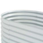 vidaXL Lit surélevé de jardin 240x80x81 cm Acier galvanisé Argenté
