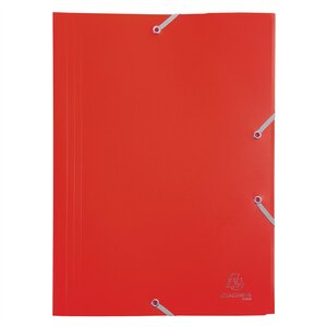 Chemise à élastique 3 rabats Polypropylène 4/10e Opaque Eco - A4 - Rouge x 30 EXACOMPTA