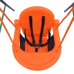 vidaXL Balançoire pour enfants avec harnais de sécurité Orange