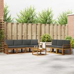 vidaXL Ensemble de canapés d'extérieur 8 Pièces Naturel et Anthracite
