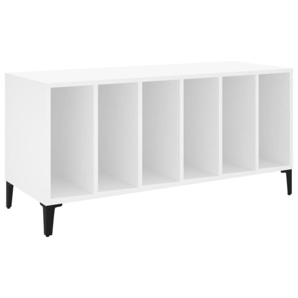 vidaXL Armoire à disques blanc 100x38x48 cm bois d'ingénierie