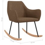 vidaXL Chaise à bascule Marron Tissu