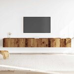 vidaXL Ensemble de meuble TV mural 3 Pièces vieux bois bois d'ingénierie