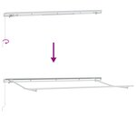 vidaXL Auvent Rétractable Blanc 400x200 cm 400 x 200 cm 4x2 m