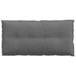 vidaXL Coussin de Dos Gris foncé 100 x 50 cm Tissu en microfibre