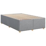 vidaXL Sommier à lattes de lit et matelas gris clair 120x190 cm tissu