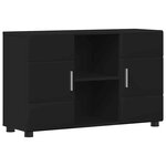 vidaXL Buffet FLORIN Noir 88 5 x 30 5 x 55 5 cm Bois d'ingénierie