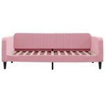 vidaXL Lit de jour avec gigogne et tiroirs rose 100x200 cm velours