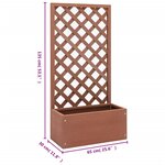 vidaXL Jardinière en treillis 65x30x135 cm WPC