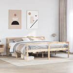 vidaXL Lit pour personne âgée avec tête de lit sans matelas 180x200 cm