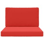 vidaXL Coussin de canapé d'extérieur 2 Pièces Rouge Polyester