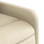 vidaXL Fauteuil inclinable Crème Tissu