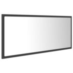 vidaXL Miroir à LED de salle de bain Gris 100x8 5x37 cm Acrylique