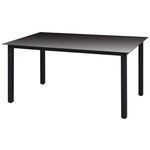 vidaXL Ensemble à dîner de jardin avec coussins 5 Pièces poly rotin noir