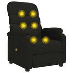 vidaXL Fauteuil de massage Noir Tissu