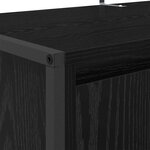 vidaXL Cabinet à chaussures avec stockage Chêne noir 79 x 36 x 100 cm