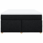 vidaXL Sommier à lattes de lit avec matelas Noir 160x200 cm Tissu