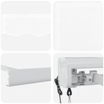 Auvent rétractable automatique vidaXL blanc 300x250 cm
