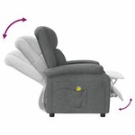 vidaXL Fauteuil de massage Gris foncé Tissu