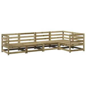 vidaXL Salon de jardin 5 Pièces bois de pin imprégné